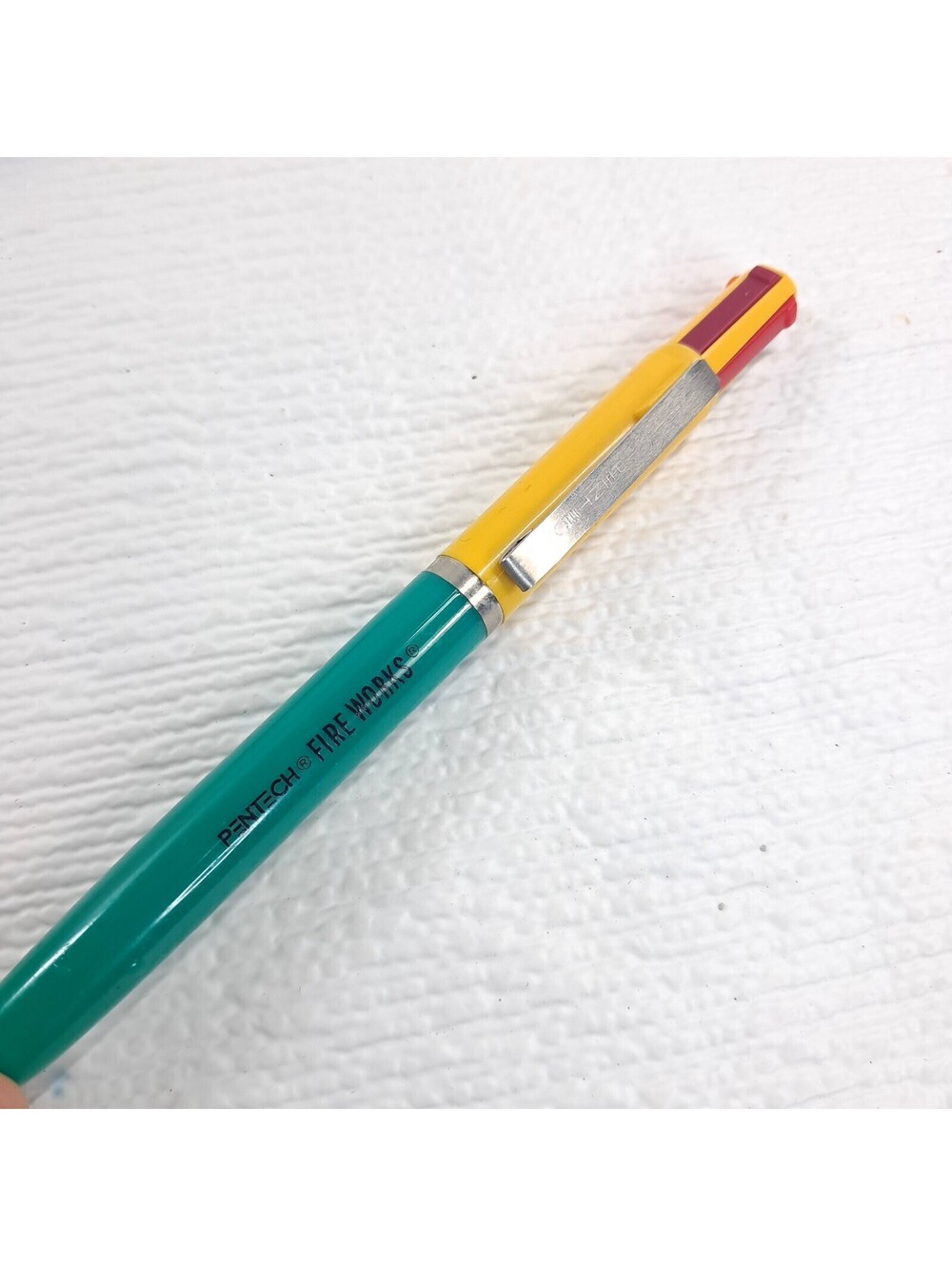 Vintage Pentech Fire Works Pen Multi Colored Retractable Ball Point Fireworks